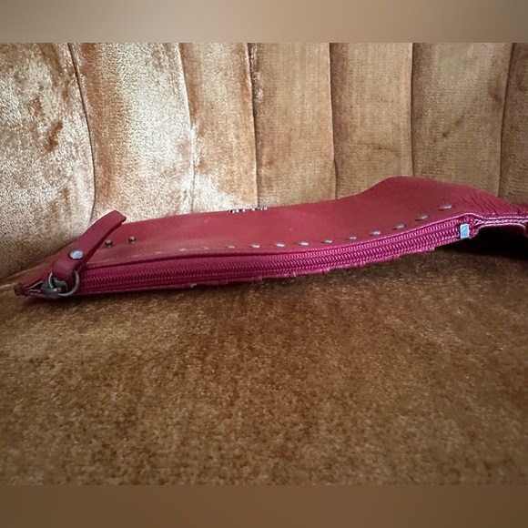 The Sak Silverlake Sequoia Tab Bifold Wallet Scarlet Red Leather - Picture 5 of 13